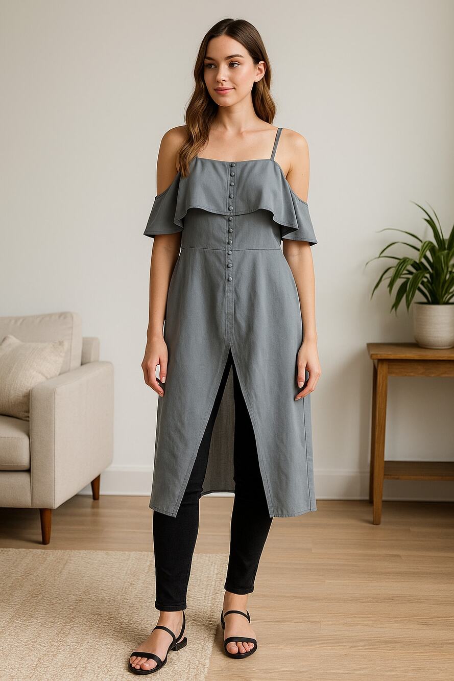 Elliatt Silver Top Haven Cold Shoulder